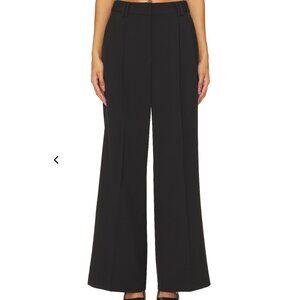 Chic Tailored Wide Leg Pleated Trousers in Black - Size 0 - Like New!